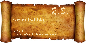 Rafay Dalida névjegykártya